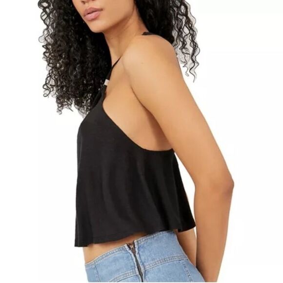 Free People Long Weekend Top In Black - Picture 4 of 6